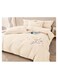 COMFY KING SIZE 6PC FLORAL COTTON PREMIUM EMBROIDERED COMFORTER SET CREAM