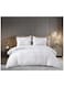 COMFY 6 PC KING SIZE EMBROIDERED PREMIUM COTTON FLORAL DESIGN COMFORTER SET WHITE