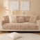 Comfy Soft And Comfortable Faux Fur Khaki 3Pc 210x90Cm Sofa Cover/Topper