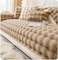 Comfy Soft And Comfortable Faux Fur Khaki 3Pc 210x90Cm Sofa Cover/Topper