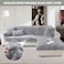 Comfy Soft And Comfortable Faux Fur Grey 3Pc 210x90Cm Sofa Cover/Topper