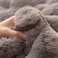 Comfy Soft And Comfortable Faux Fur Grey 3Pc 210x90Cm Sofa Cover/Topper