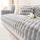 Comfy Soft And Comfortable Faux Fur Grey 3Pc 210x90Cm Sofa Cover/Topper