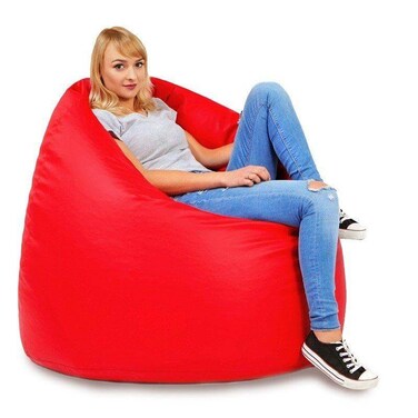 Comfy PVC All Season Luxurious Bean Bag with Filling - Red