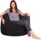 Comfy PVC All Season Luxurious Bean Bag with Filling - Black