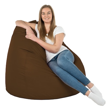 Comfy PVC All Season Luxurious Bean Bag with Filling - Brown