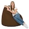 Comfy PVC All Season Luxurious Bean Bag with Filling - Brown
