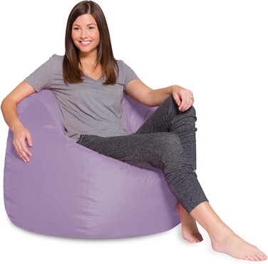 Comfy PVC All Season Luxurious Bean Bag with Filling - Purple