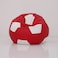 Comfy PVC All Season Luxurious Football Bean Bag with Filling - Red/White