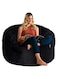 Comfy Seude All Season Luxurious Bean Bag with Filling - Black
