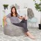 Comfy Seude All Season Luxurious Bean Bag with Filling - Grey