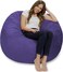Comfy Seude All Season Luxurious Bean Bag with Filling - Purple