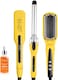 PrecisionWare Enzo EN-3955W 3-in-1 Platinum Collection Hair Styling kit, Versatile Hot Air Brush, Straightener, Curling Iron With Platinum Ceramic Technology-Intl Version (Yellow)
