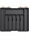 Cutlery Drawer Organiser Large Expandable to 57cm Utensil Tray for Kitchen Adjustable Silverware and Flatware Holder Compact Plastic Storage for Spoons Forks Knives