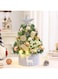 Duukoa Mini Christmas Tree with lights and ornaments Santa Tree Seasonal Holiday Decoration Tree for Home, Office, Party（50 cm） (champagne)
