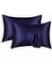 Pieces Soft and Smooth Satin Silk Pillowcase for Hair and Skin Health 51*102cm Breathable Bedding Pillowcase for Home Blue
