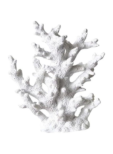 THE WHITE SHOP Artificial Coral Ornament Aquarium Sea Plants Decoration Underwater Craft Resin Fish Tank Landscape (Color : White)