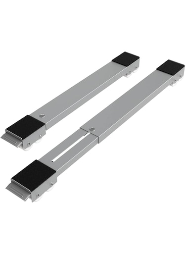 SPACEKEEPER Furniture Dolly Mobile Roller, Extendable Appliance Rollers Mobile Washing Machine Base, Fridge Stand Moving Cart for Washing Machines, Refrigerators, Dryers, Dishwashers, Gray