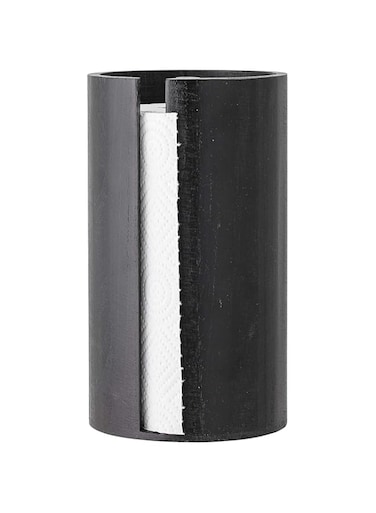 Bloomingville Kitchen Roll Holder Black Paulownia Wood