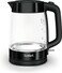 Tefal Electric Glass Kettle KI840830, with Auto Shut-Off &amp; Removable Mesh Filter, fresh water boiled, 2200W, 1.7 Liters, Black