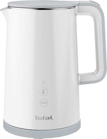 Tefal KO6931 Sense Kettle 1.5 Litre Capacity, Digital Display, 5 Temperature Levels, 360 &deg; Base, Water Level Indicator, Removable Limescale Filter, 30 Minute Keep Warm Function, White