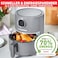 Tefal Ultra Fry Digital Air Fryer, 4.2 Liters, 8 Programs, Charcoal Grey - EY111B15