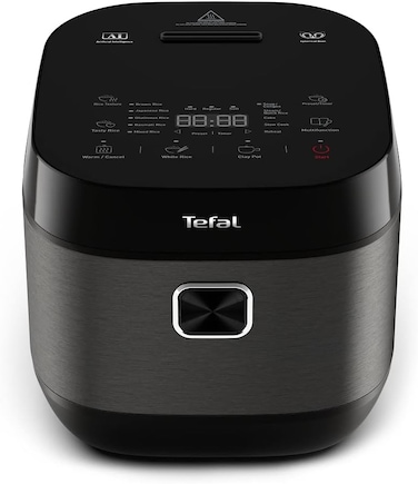 Tefal Delirice Plus RK776B - Rice Cooker, 750W, Fuzzy Logic With Spherical Pot, 1.8L, 14+3 Cooking Programs, Black