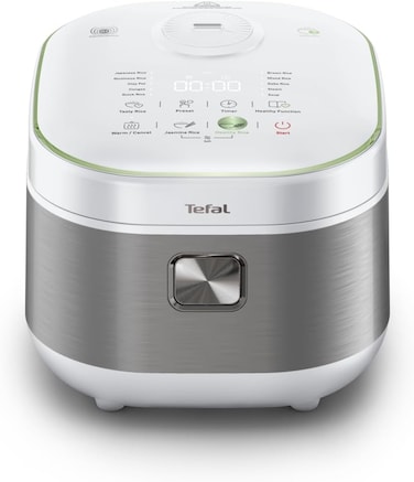Tefal Healthy &amp; Tasty Plus RK8621 - Rice Cooker, 1300W, Induction Heating technology, Fuzzy Logic With Spherical Pot, 1.5L, 12 Cooking Programs, White