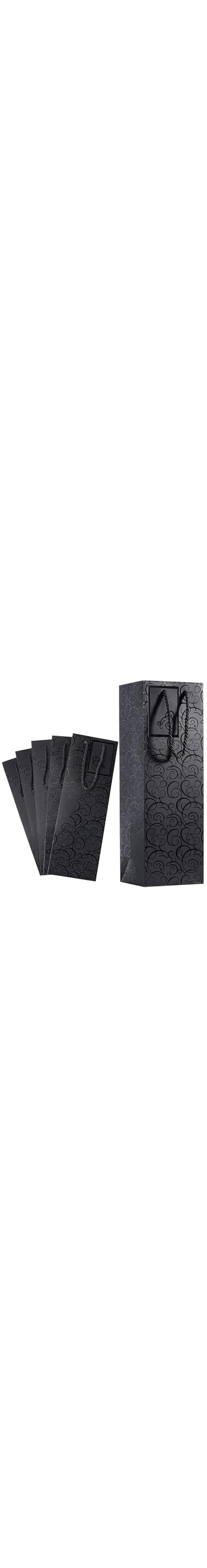 IS MUHE Wine Gift Bag, Wine Bags, Wine Bags for Wine Bottles Gifts, Wine Bottle Gift Bags (6PCS BLACK)