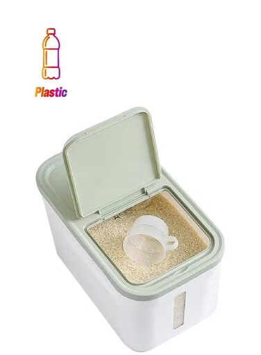 Rice And Cereal Storage Container Rice Bin Light Green