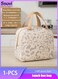 Insulated Lunch Bag for Women &amp; Girls, Chic Leopard Thermal Tote Bag with Front Pocket, Leakproof 3-Layer Cooler Box for Office Work, School &amp; Picnic, Water-Resistant Meal Prep, 23x14x20cm