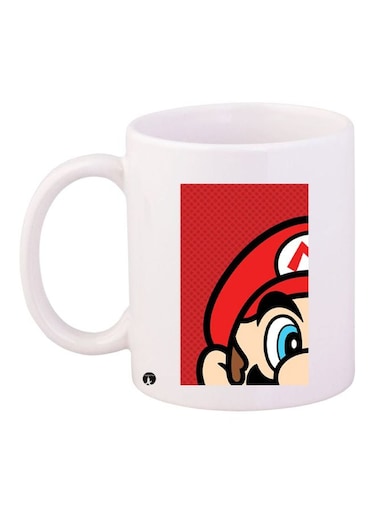 Cartoon Printed Coffee Mug White/Red/Beige