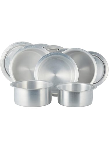 Raj Aluminium Cooking Pot Set, Set of 5, Cookware Set, &lrm; RKTS01, Curry Pots , Cooking Pots , Serving Pots