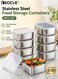 8PCS 720ML Stackable Food Container Set with Stainless Steel Material and BPA Free Design Kitchen Storage Organizers with Dishwasher Safe Feature for Pantry Kitchen Use