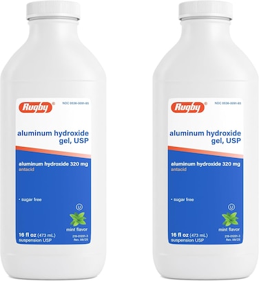 Rugby Aluminum Hydro Gel USB Mg Ml Per Bottle Generic For Amphojel Pack Of 2 Bottles Total 32 Ounce Multi