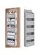 NimbusNote Over The Door Organizer Storage, 5 shelf Hanging Door Organizer with 5 Large Capacity Pockets, Anti Tilt 44 lb Load Behind Door Organizer for Bedroom, Bathroom, Pantry, Nursery, (Grey)