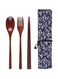 Fork Spoon Chopsticks Three-piece Suit Travel Portable Tableware Nice Dinnerware