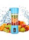 MAGA ZONE Portable Blender for Smoothies - USB Rechargeable Personal Mini Shakes Juicer 380ml Cordless Shaker Bottle (Blue)