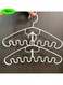 Pattern Stackable Hanger, Sling Underwear Plastic Hanger,Non Slip Hangers Set (White 10 PCS)