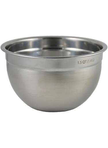 Tovolo Stainless Steel Deep Mixing Kitchen Metal Bowls for Baking &amp; Marinating, Dishwasher-Safe, 1.5 Quart