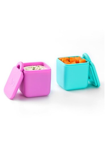 Omie Dip Containers, Set of 2-Pink and Teal