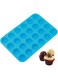 WADY Large Mini Muffin Pans - 24 Cup Jumbo Silicone Pan for Cupcakes and Premium Baking - Non Stick Tray/Bakeware - Silicon Mold, Heat Resistant up to 450&deg;F - Dishwasher and Microwave Safe - Blue