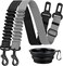 NALACAL Dog Seat Belt, 3 Piece Set, Retractable Dog Car Harness Adjustable Dog Seat Belt for Vehicle Nylon Pet Safety Seat Belts Heavy Duty &amp; Elastic Safety Restraint, No Chew Tether Cable