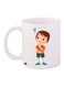 Printed Coffee Mug White/Orange/Blue