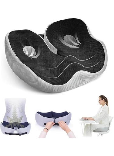 Coccyx Cushion, Adjustable Memory Foam, Relieves Coccyx Pain, Ergonomic Seat Cushion Suitable For Long-Term Sitting, Suitable For Office Chairs, Wheelchairs, Car Seats
