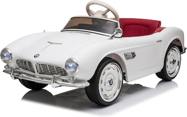 Classic BMW 507 Roadster Electric Ride-On Car for Kids - White