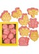Cookie Cutters Set, 8 Pcs Cookie Cutter with Plunger Stamps, Cute Cookie Cutters for DIY Biscuit Snacks Cheese Baking