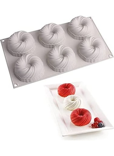 3D Rubik Cube Fondant Silicone Mousse Cake Mold White 29.7 x 17.3 x 3.1cm