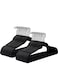 30 Pieces Anti-Slip Clothes Hanger Suit For Clothing Store Storage Home Clothes Hanging Magic Clothes Hangers Ultra Thin Space Saving Hook,Black