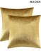 Gold Velvet Decorative Throw Pillow Covers , suitable for Sofa Bed , living room , bedroom , 2 Pack Soft Cushion Cover , Velvet material, skin friendly, soft and comfortable , sturdy and durable , 45*45cm , gold .